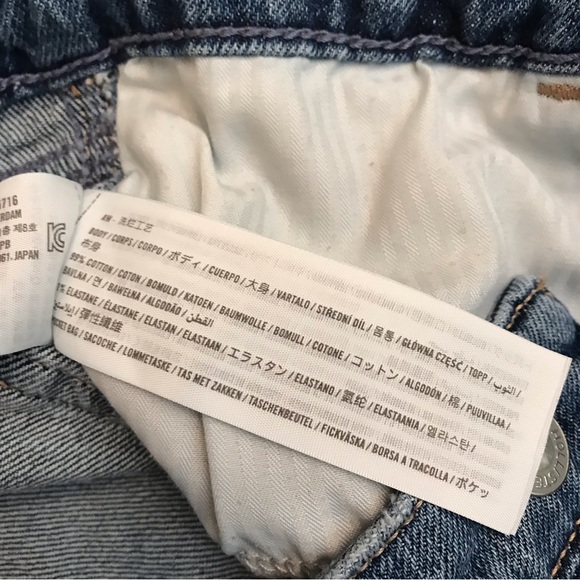 Hollister Distressed Denim Shorty Shorts Womens Size 17 Waist 33 Low Rise Frayed - Picture 11 of 11